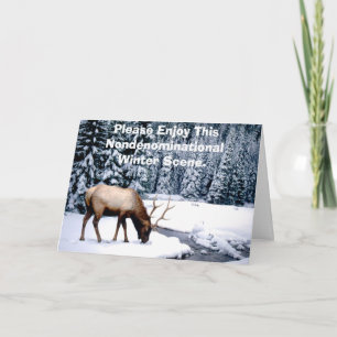 Please Enjoy This Nondenominational Winter Scene. Holiday Card