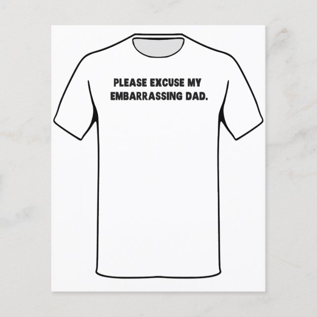 Please Excuse My Embarrassing Dad Flyer (Front)
