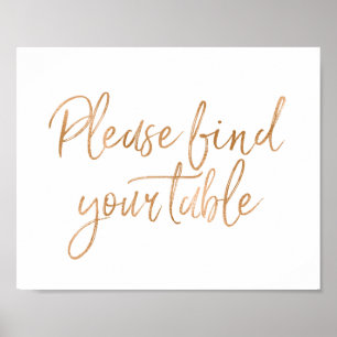 Please Find Your Seat 8x10 Rose Gold Wedding Poster