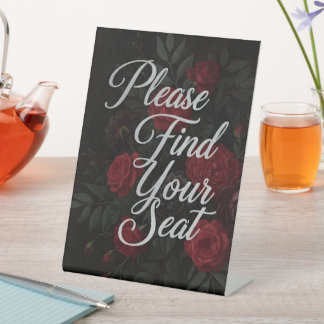 Please Find Your Seat Signs