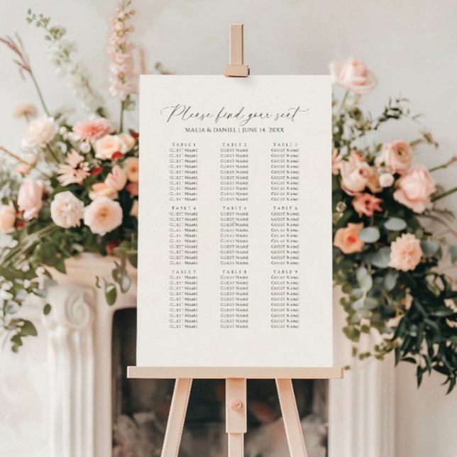 Please Find Your Seat Wedding Seating Chart (Creator Uploaded)