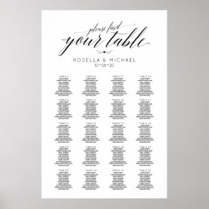 Please Find Your Table - Wedding Seating Chart
