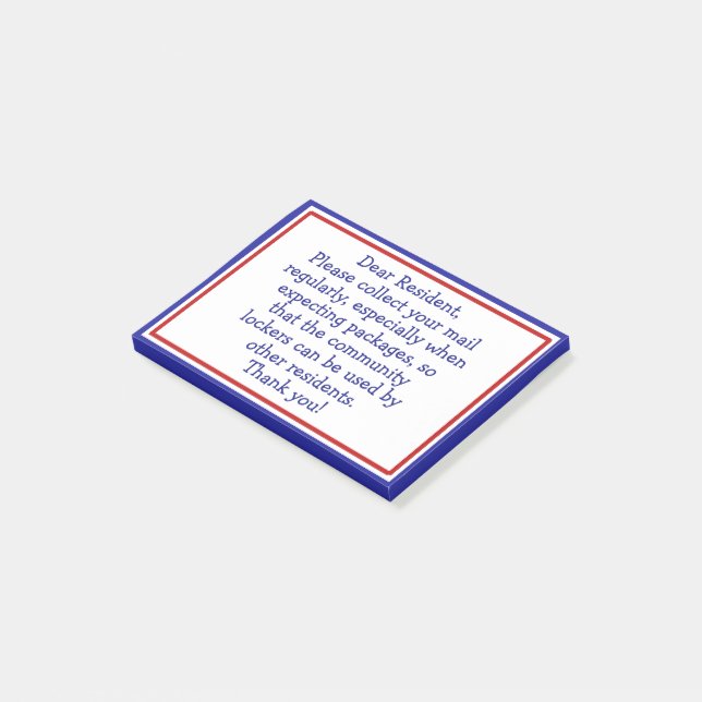 Please get your mail post-it notes (Angled)