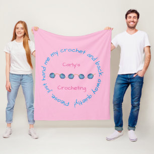 Please hand me my crochet ... personalised fleece blanket