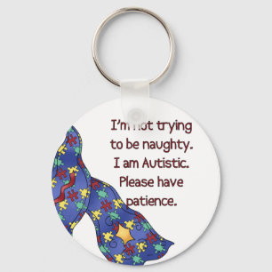 Please Have Patience Autism Awareness Keychain