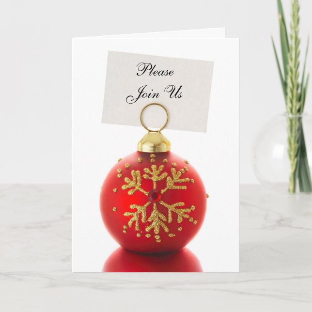 Please Join Us holiday invitation cards (Front)