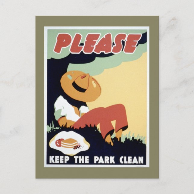 Please Keep the Park Clean Postcard (Front)