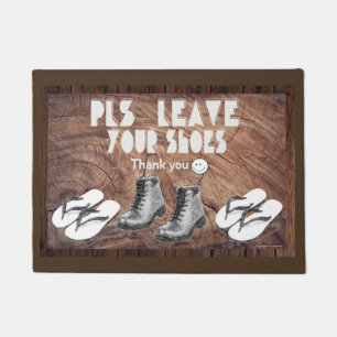 Please leave you shoes - Asian custom Doormat