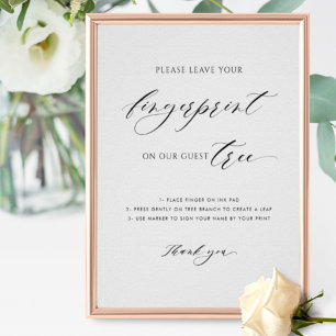 Please Leave your Fingerprint Guest Tree Sign
