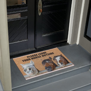 Please Leave Your Horse Outside Doormat
