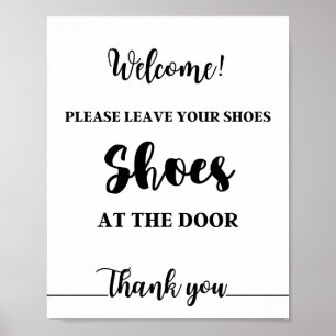 please leave your shoes at the door poster