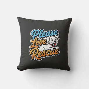 Please Love Rescue Dog Cushion