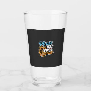 Please Love Rescue Dog Glass