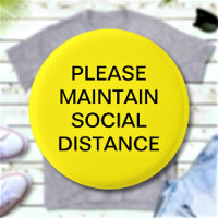 Please Maintain Social Distance Appeal Custom Text