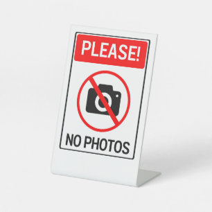 Please No Photos Privacy Pedestal Sign