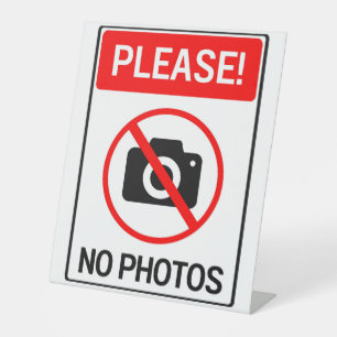 Please No Photos Privacy Pedestal Sign