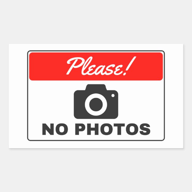 Please No Photos Sticker (Front)