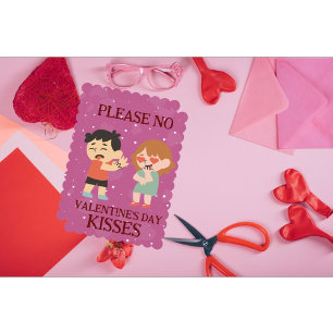 Please No Valentine’s Day Kisses Funny Holiday Card