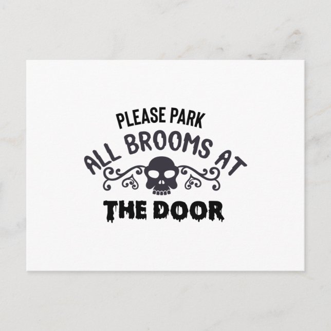 Please Park All Brooms at the Door Postcard (Front)