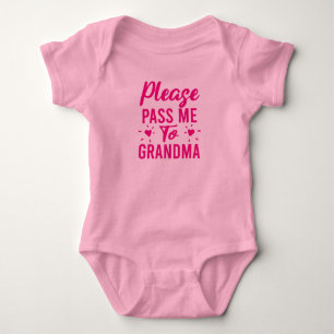 Please Pass Me to Grandma Baby Bodysuit