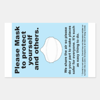 Please Protect yourself and others 4 papersticker Rectangular Sticker