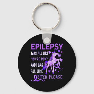 Please Purple Ribbon S Epilepsy Awareness Key Ring
