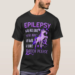 Please Purple Ribbon S Epilepsy Awareness  T-Shirt