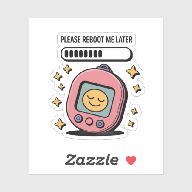 Please Reboot Me Later – Y2K Aesthetic Sticker (Sheet)