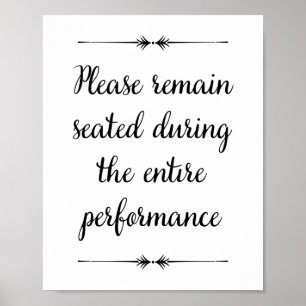 Please Remain Seated Bathroom Print
