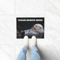 Please Remove Shoes Bathing Sea Otter