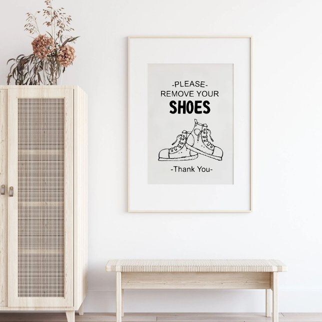 Please Remove Your Shoes Graphic Illustrated  Poster (Please Remove Your Shoes Graphic Illustrated Poster)
