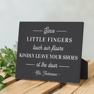 Please Remove Your Shoes Personalised Plaque