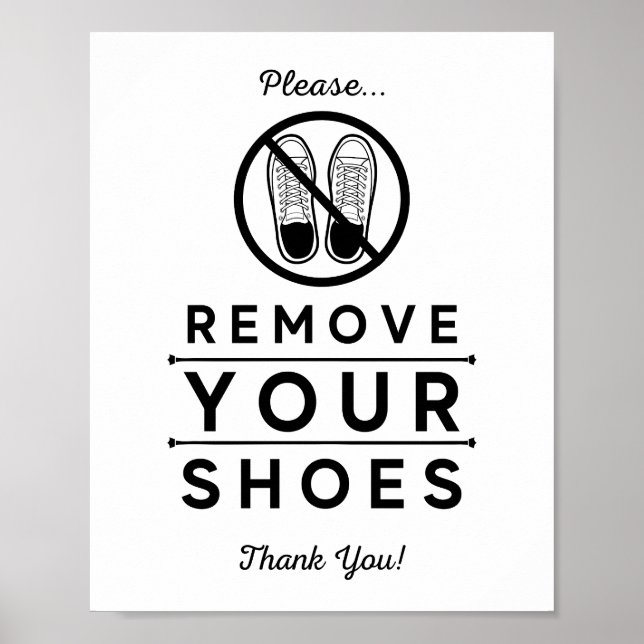 Please Remove Your Shoes Poster (Front)