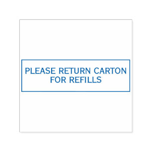 Please Return Carton for Refills Chicken Eggs Self-inking Stamp