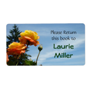 Please return this book Your Name Book Tags Rose