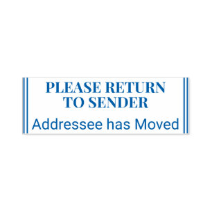 Please Return to Sender Addressee has Moved Self-inking Stamp