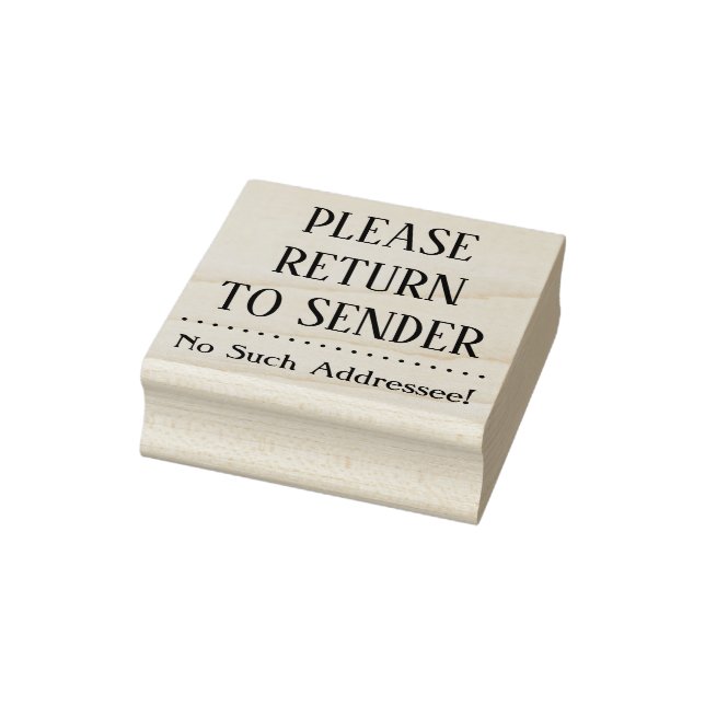 "PLEASE RETURN TO SENDER" "No Such Addressee" Rubber Stamp (Stamp)