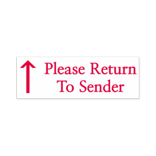 "Please Return To Sender" Rubber Stamp