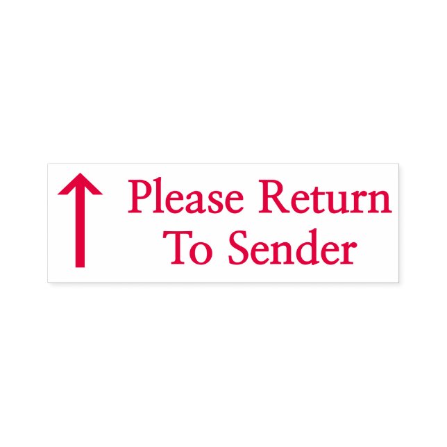 "Please Return To Sender" Rubber Stamp (Design)