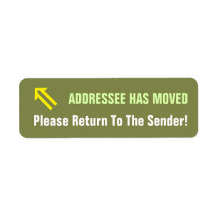 "Please Return To The Sender!" Label Return Address Label
