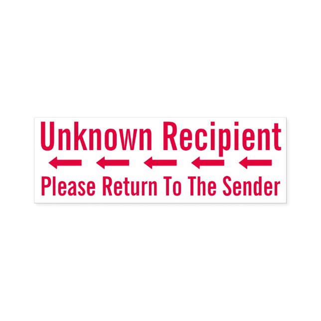 "Please Return To The Sender" Rubber Stamp (Design)