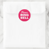 Please Ring Bell sign Classic Round Sticker (Bag)