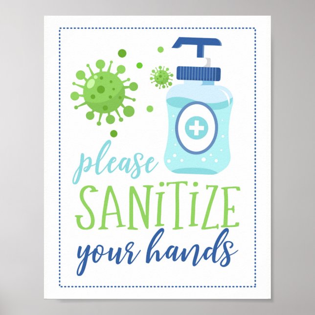 Please Sanitise your hands Poster (Front)