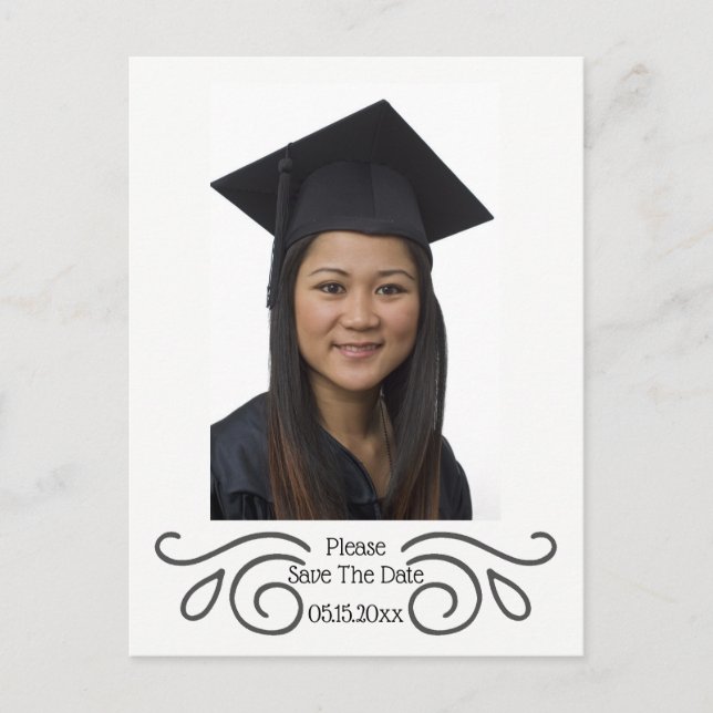 Please Save The Date Graduation Photo Card (Front)
