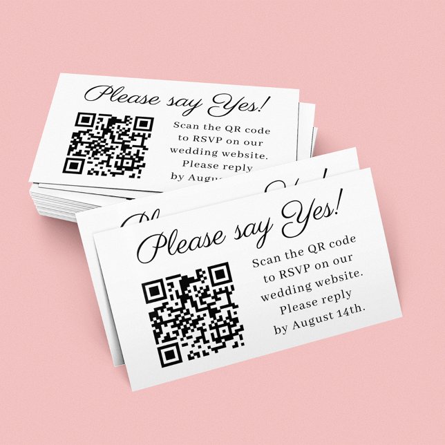 Please Say Yes Wedding QR Reply Card (Creator Uploaded)