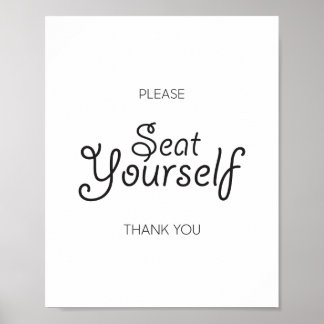 Please Seat Yourself Poster