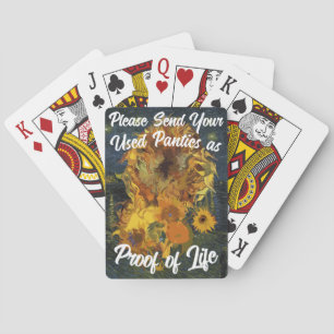 Please Send Your Used Panties as Proof of Life Playing Cards