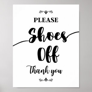 please shoes off, remove your shoes poster