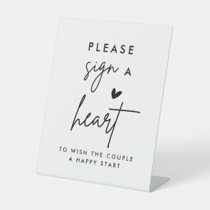 Please Sign a Heart Guestbook Sign
