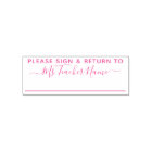 Please Sign and Return - Script Teacher Name Line
